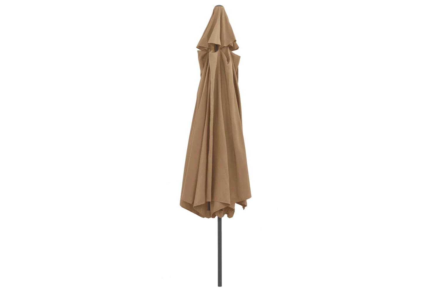 vidaXL Outdoor Parasol With Metal Pole 390cm Taupe-4