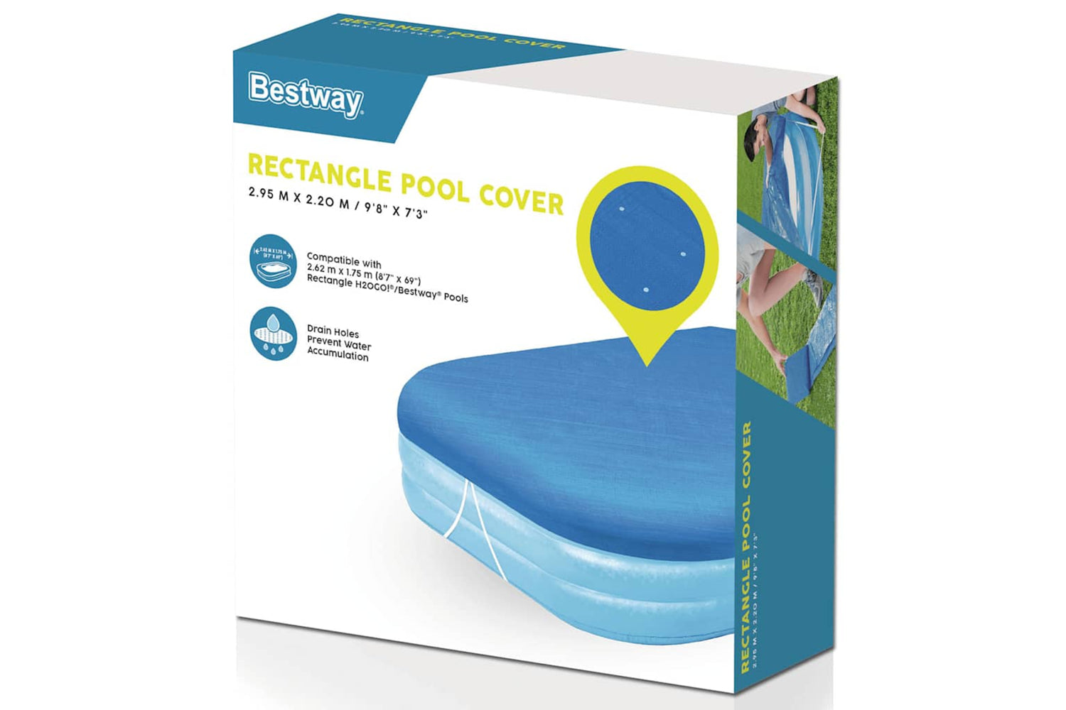 Bestway 92907 Flowclear Pool Cover 262x175x51 Cm-4