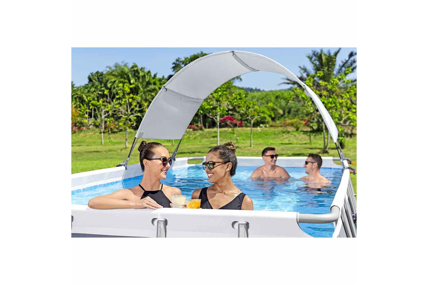 Bestway 93801 Above Ground Pool Canopy White-3