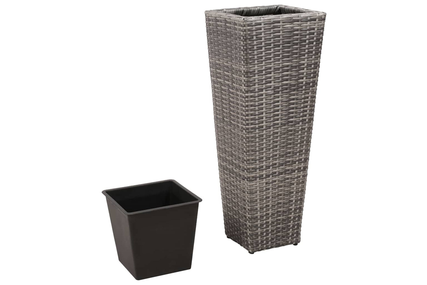 Vidaxl 45424 Garden Raised Beds 3 Pcs Poly Rattan Grey-4