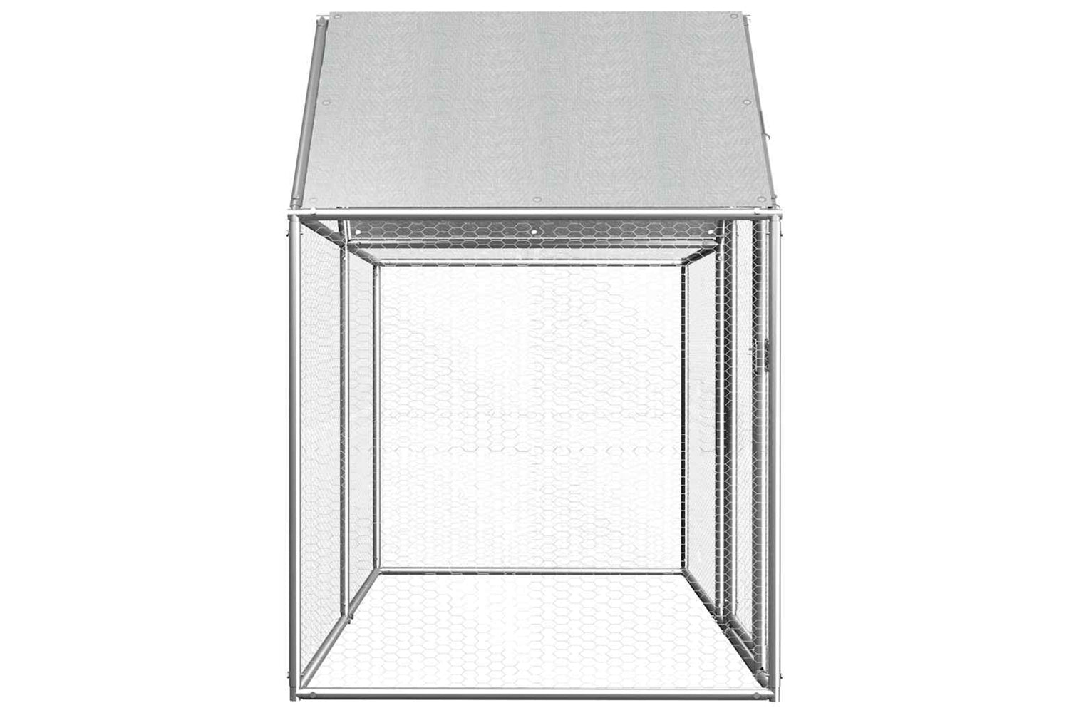 Vidaxl Chicken Coop 2x1x1.5 M Galvanised Steel-3