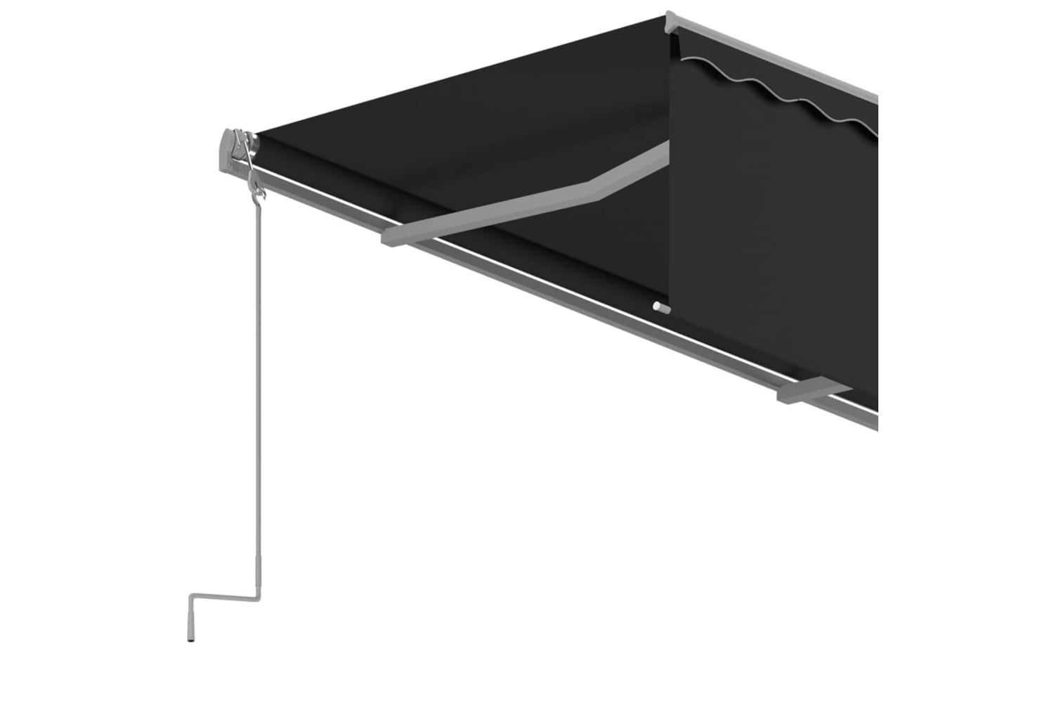 Vidaxl 3069419 Manual Retractable Awning With Blind 4x3m Anthracite-4