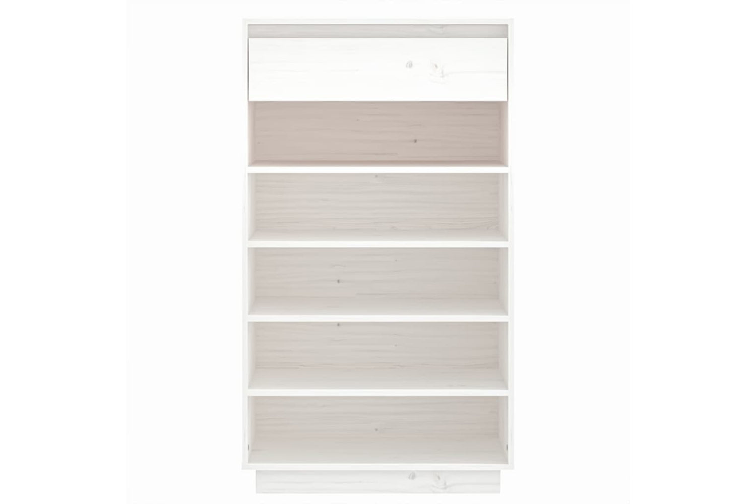 vidaXL 813551 Shoe Cabinet White 60x34x105cm Solid Wood Pine-4