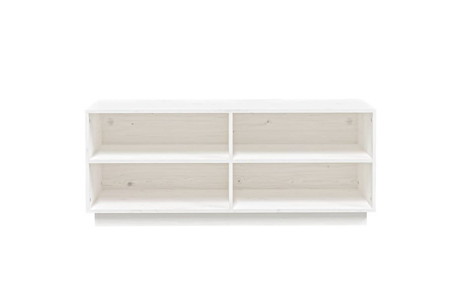 vidaXL 813541 Shoe Cabinet White 110x34x45cm Solid Wood Pine-4