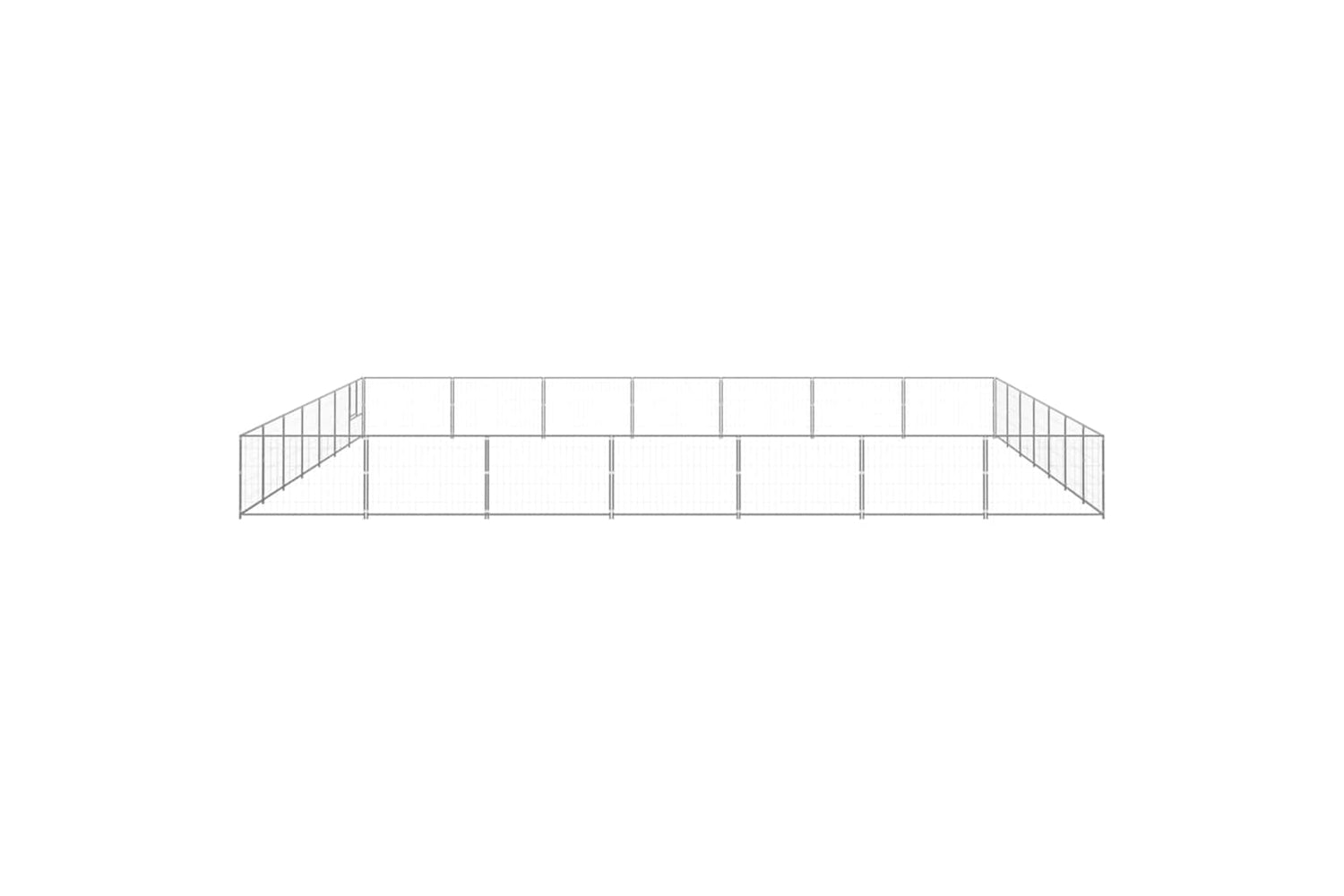 Vidaxl 3082183 Dog Kennel Silver 49 M2 Steel-3