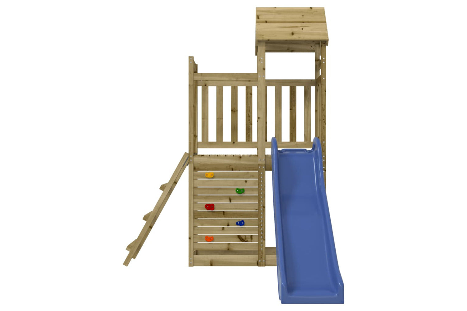 Vidaxl 3155890 Playhouse With Slide Rockwall Impregnated Wood Pine-4