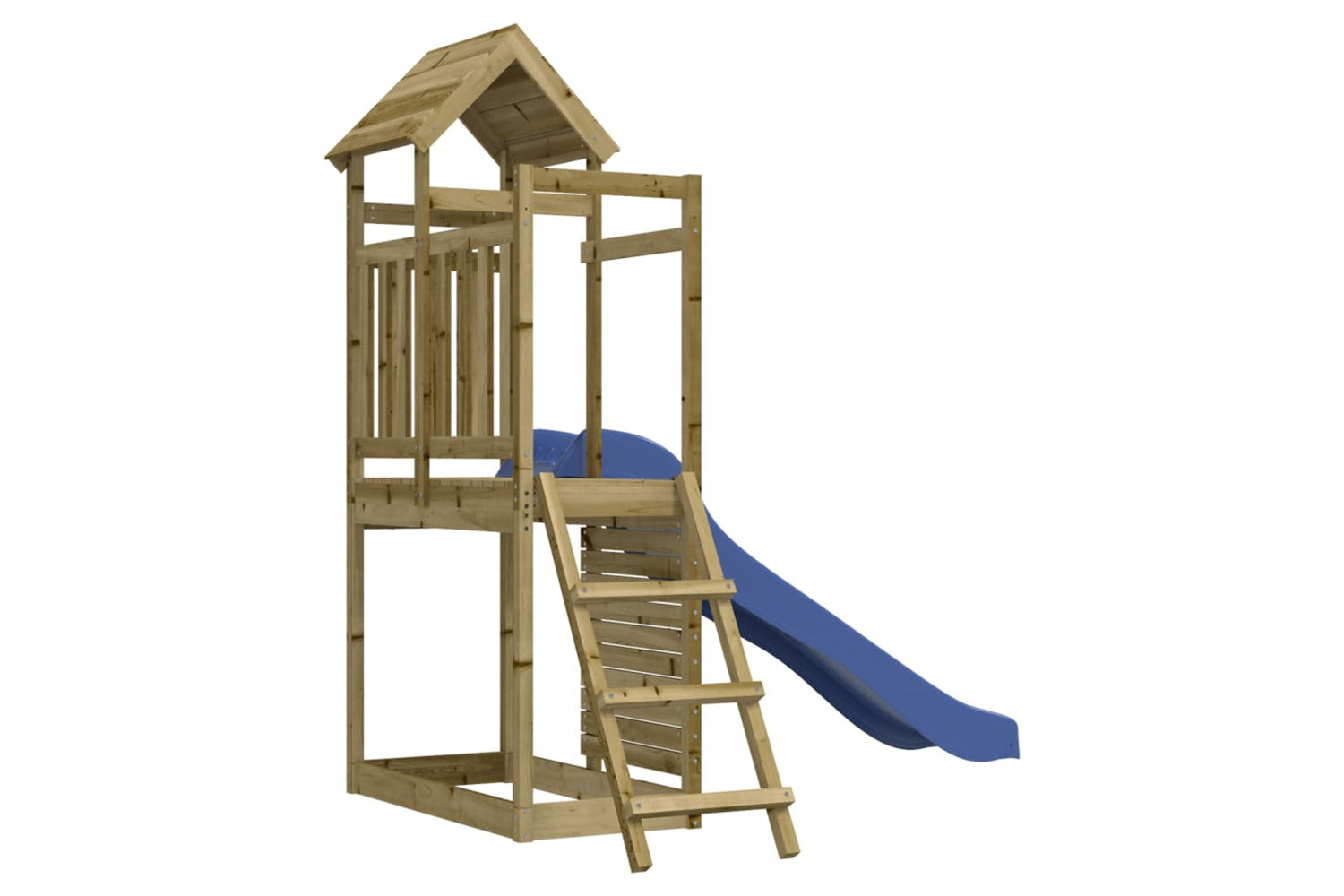 Vidaxl 3155890 Playhouse With Slide Rockwall Impregnated Wood Pine-3