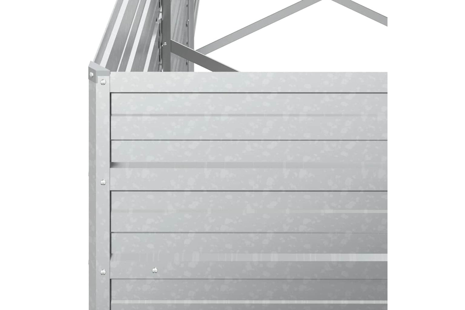 Vidaxl Garden Raised Bed 240x40x77 Cm Galvanized Steel Silver-5