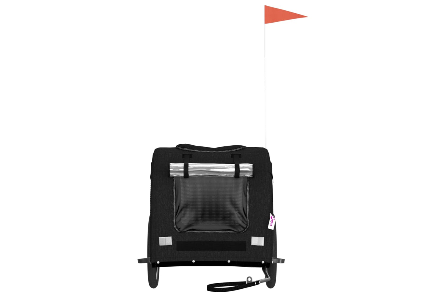 Vidaxl 93842 Pet Bike Trailer Black Oxford Fabric And Iron-3