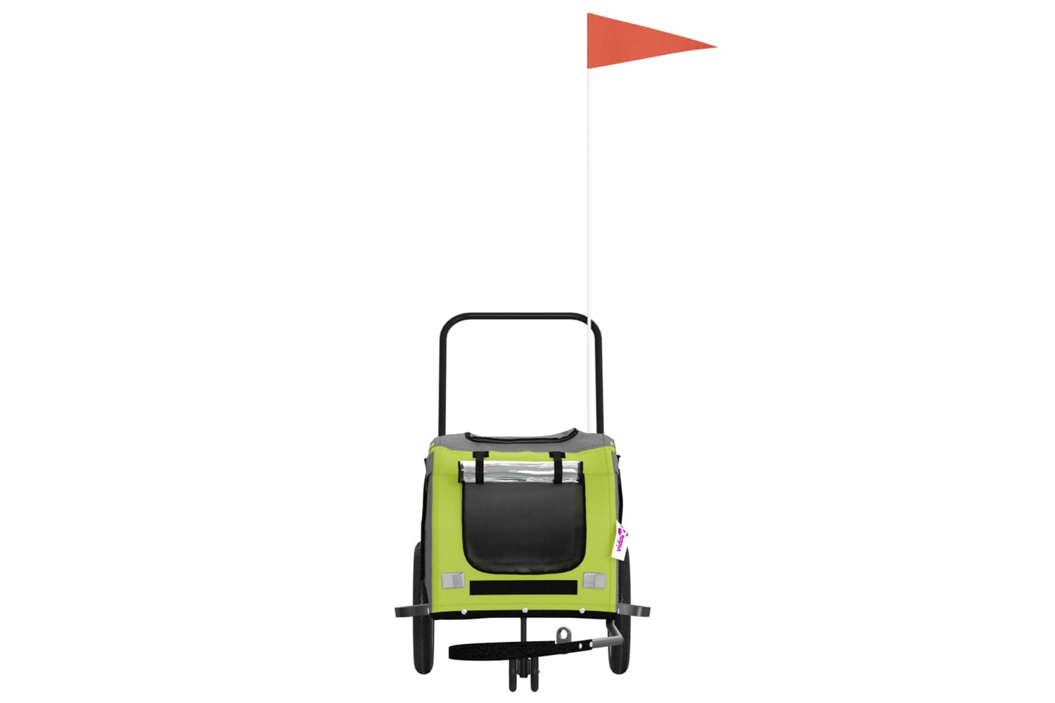Vidaxl 93892 Pet Bike Trailer Green And Black Oxford Fabric And Iron-3