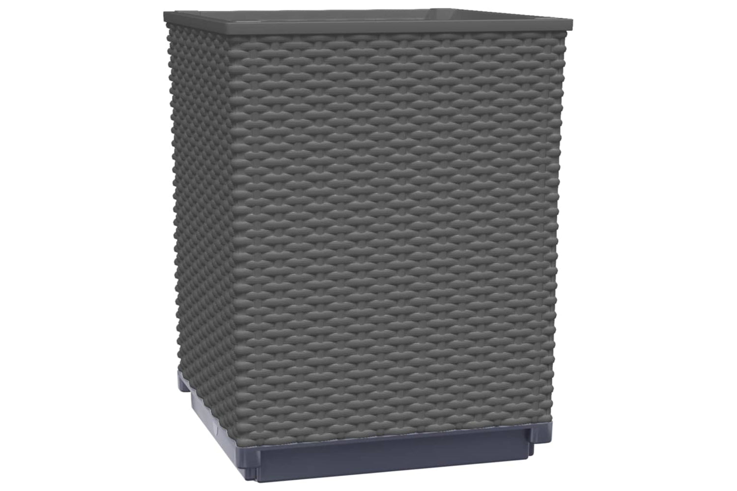 vidaXL 364187 Planters 4 Pcs Black 30x30x37cm Polypropylene-3