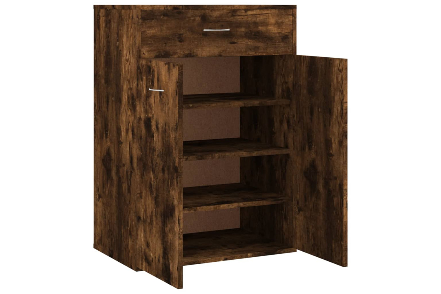 vidaXL 815417 Shoe Cabinet Smoked Oak 60x35x84cm Engineered Wood-5