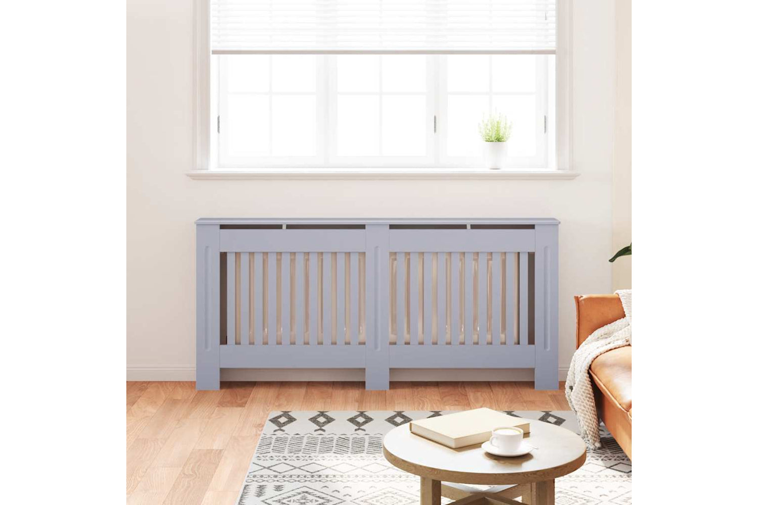vidaXL Radiator Cover Anthracite 172x19x81.5cm Mdf-2