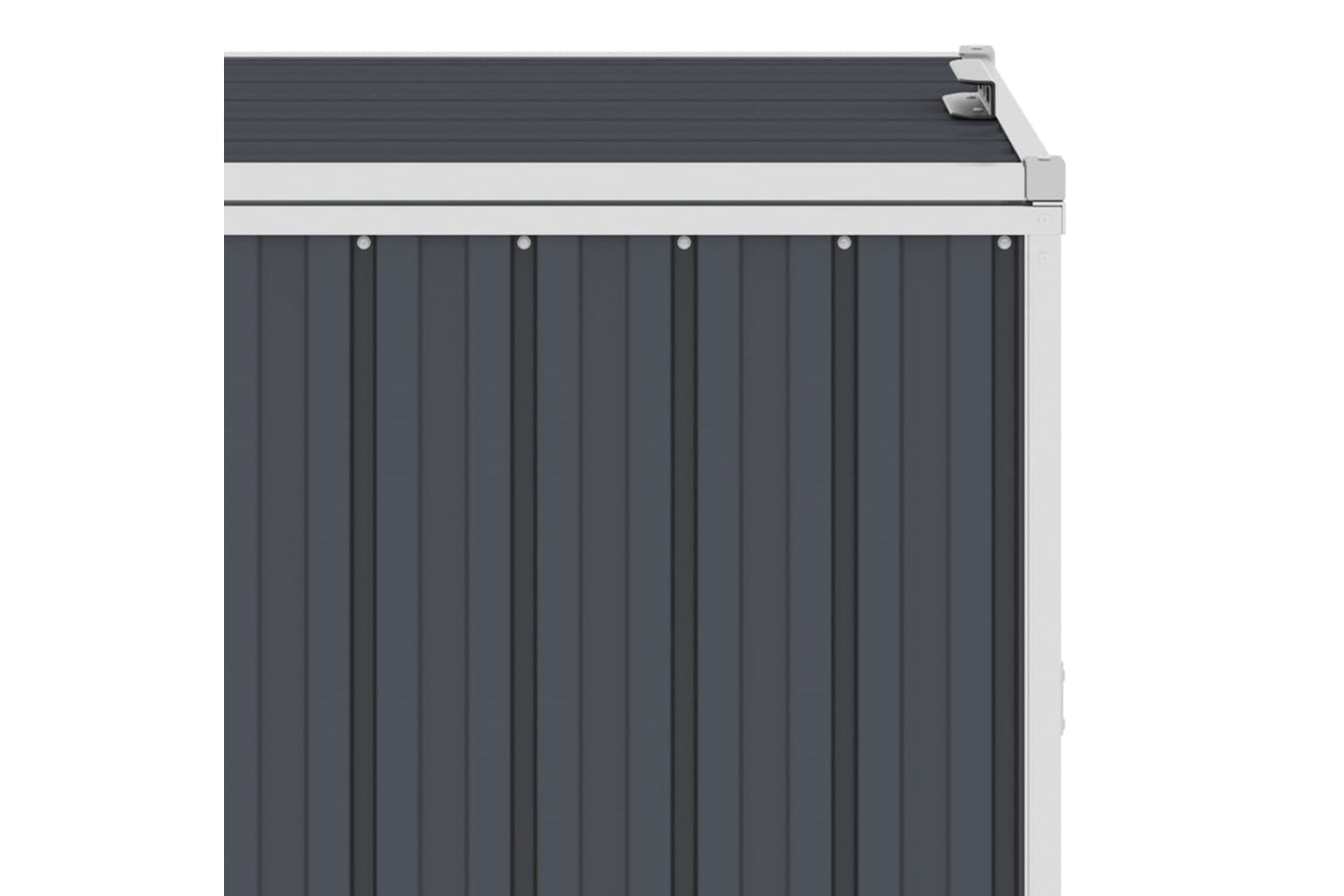 vidaXL Quadruple Garbage Bin Shed Anthracite 286x81x121cm Steel-3