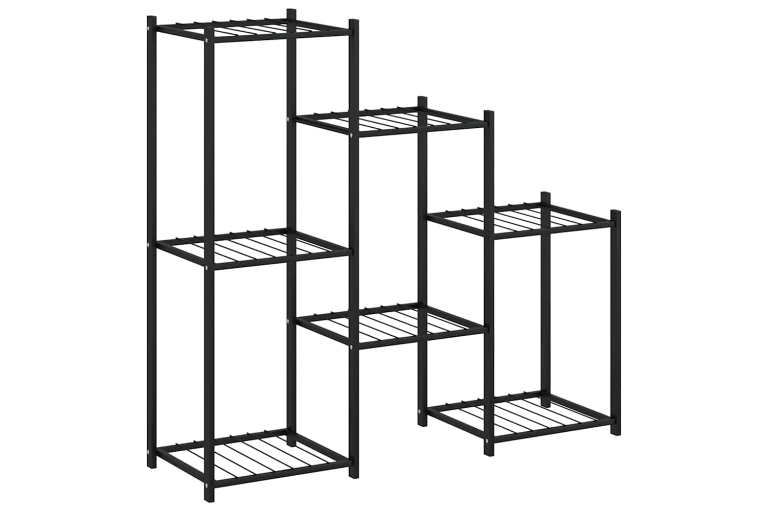 vidaXL 343129 Flower Stand 83x25x80cm Black Iron-6