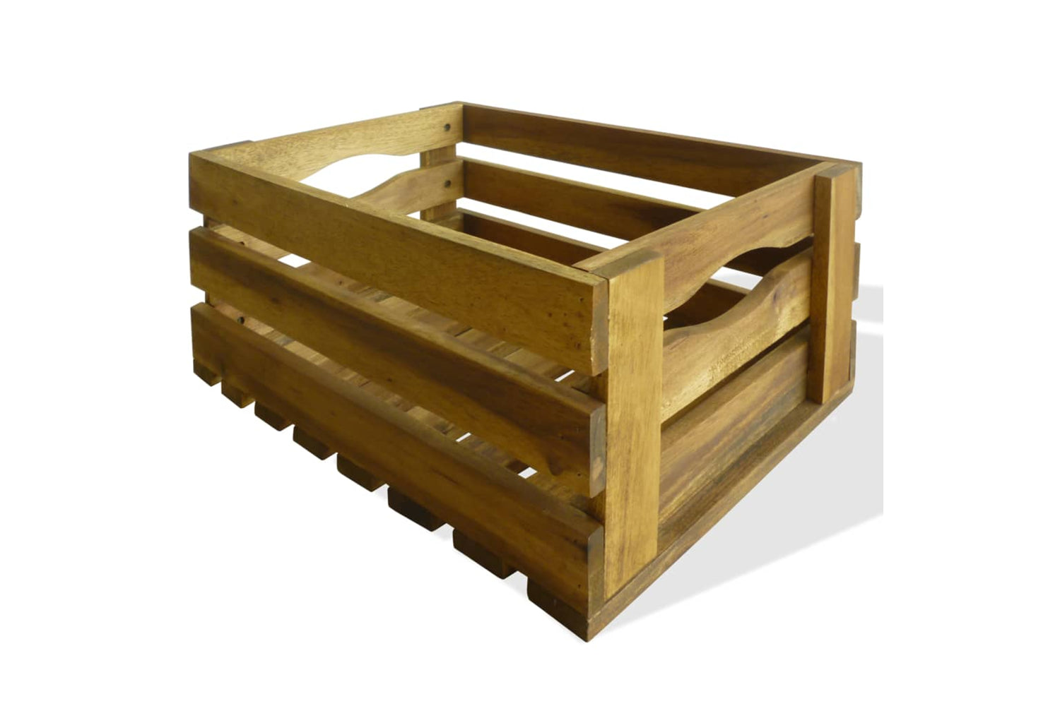 Vidaxl 43791 Apple Crate Set 2 Pieces Solid Acacia Wood-4