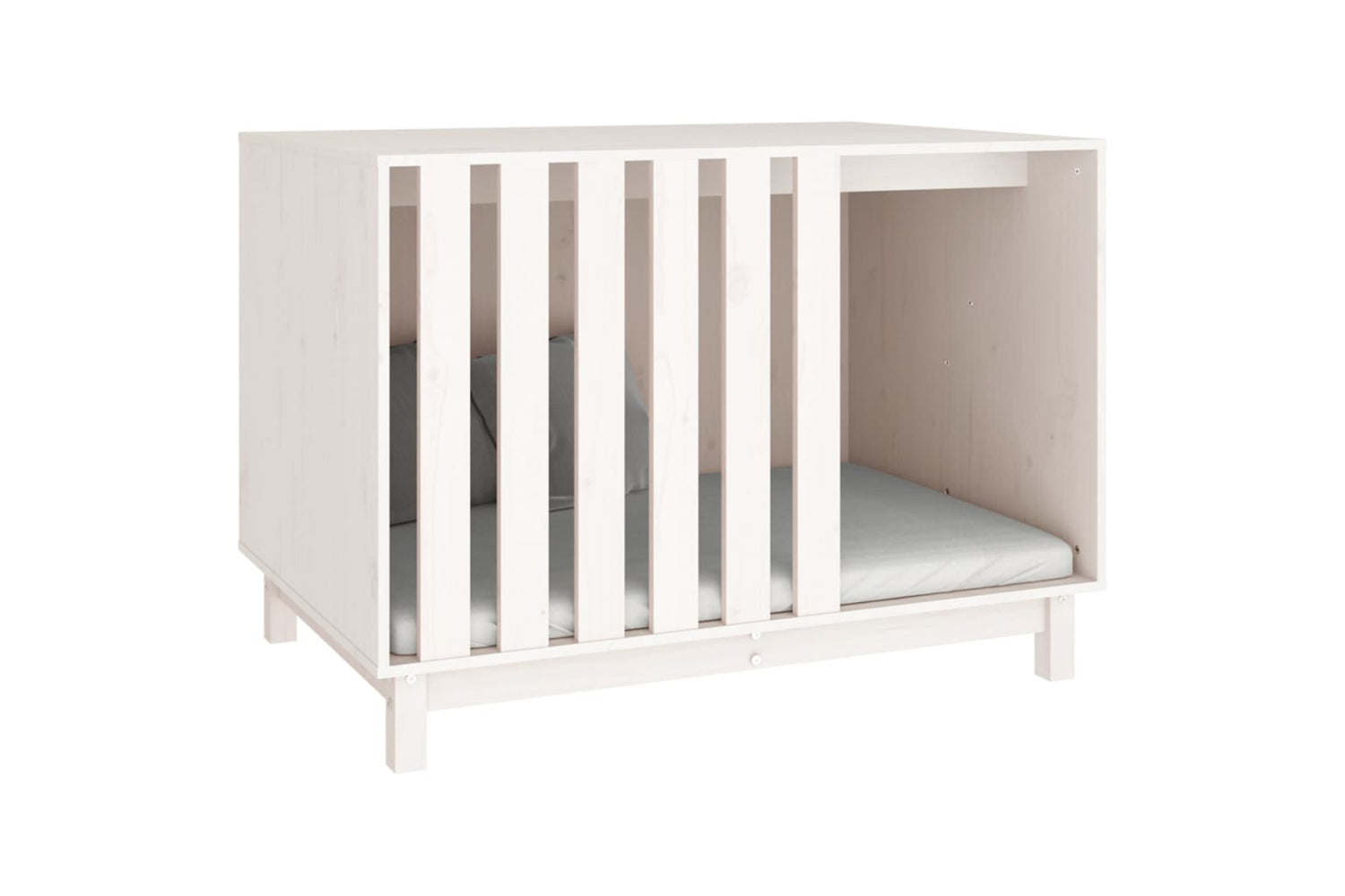 vidaXL 822492 Dog House White 100x70x72cm Solid Wood Pine-3