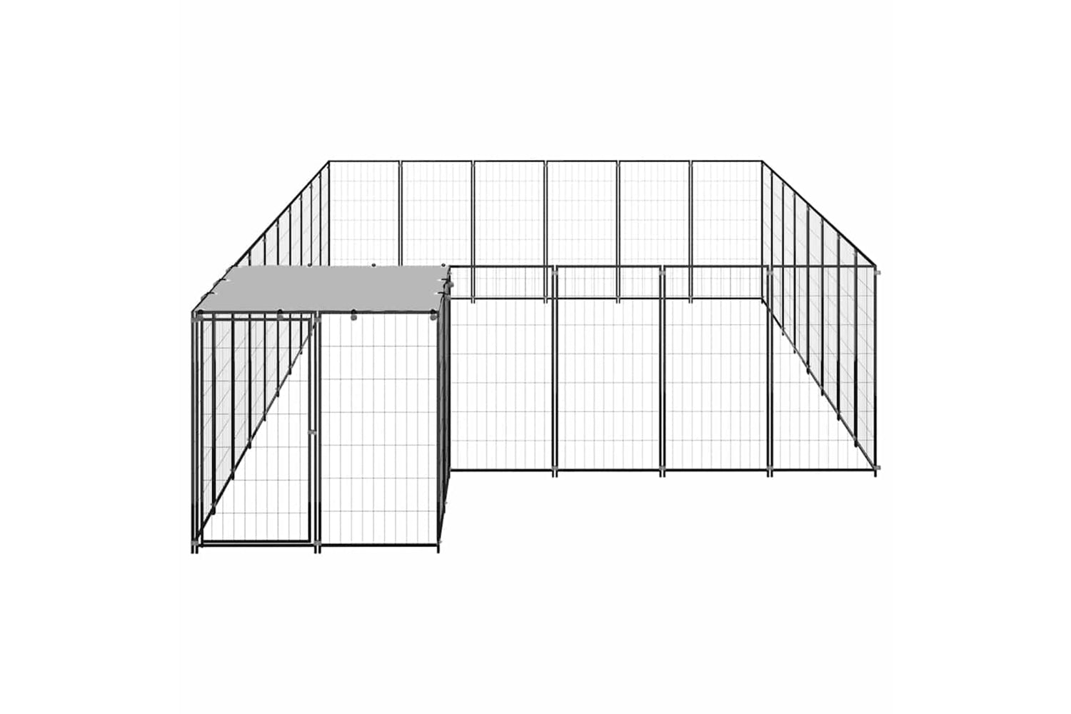 Vidaxl 3082214 Dog Kennel Black 15.73 M2 Steel-2