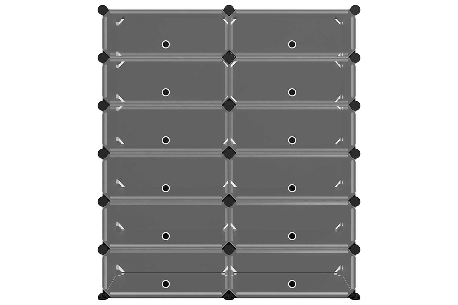 vidaXL 340563 Shoe Rack Black 94.5x36.5x106cm Pp-2