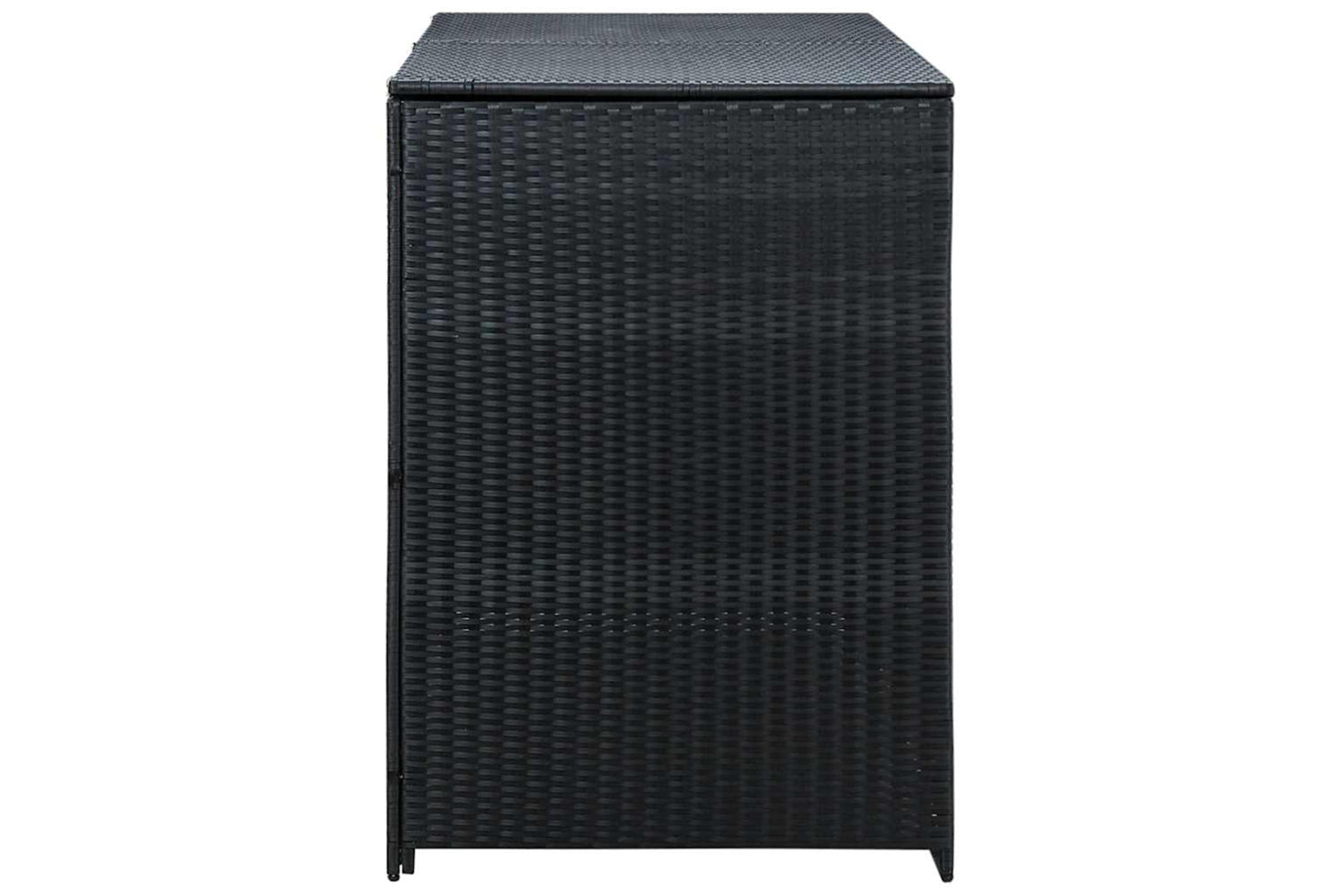 vidaXL 43887 Double Wheelie Bin Shed Poly Rattan Black 148x80x111cm-6