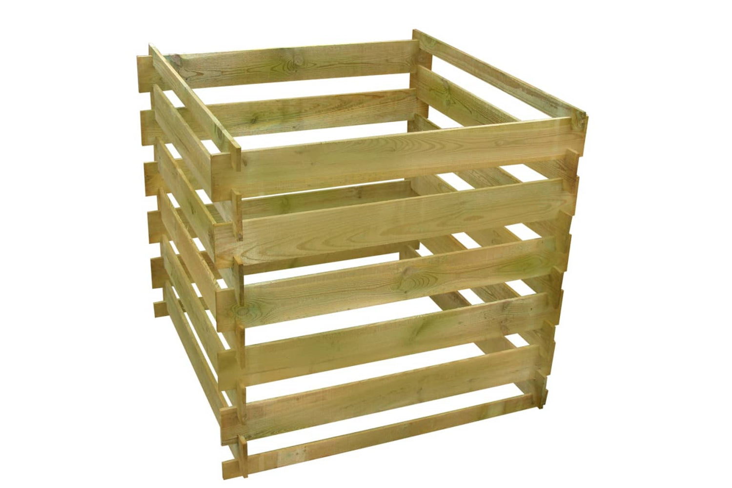 Vidaxl 41656 Slatted Compost Bin 0.54 M3 Square Wood-2