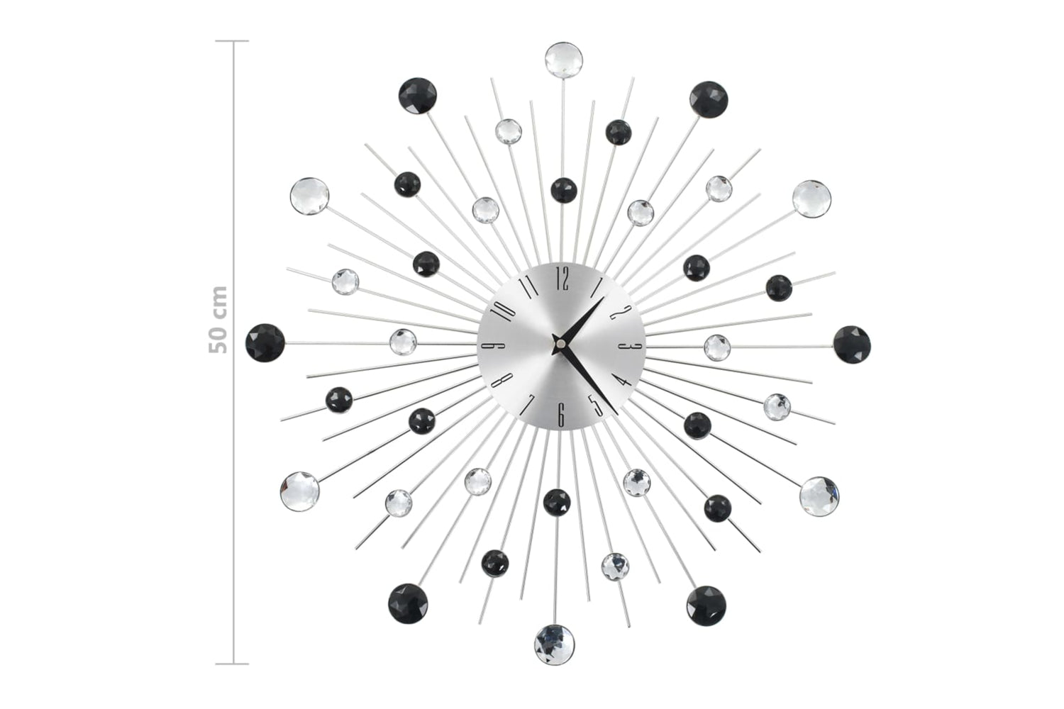 Vidaxl 50641 Wall Clock Modern Design 50 cm | Silver-6
