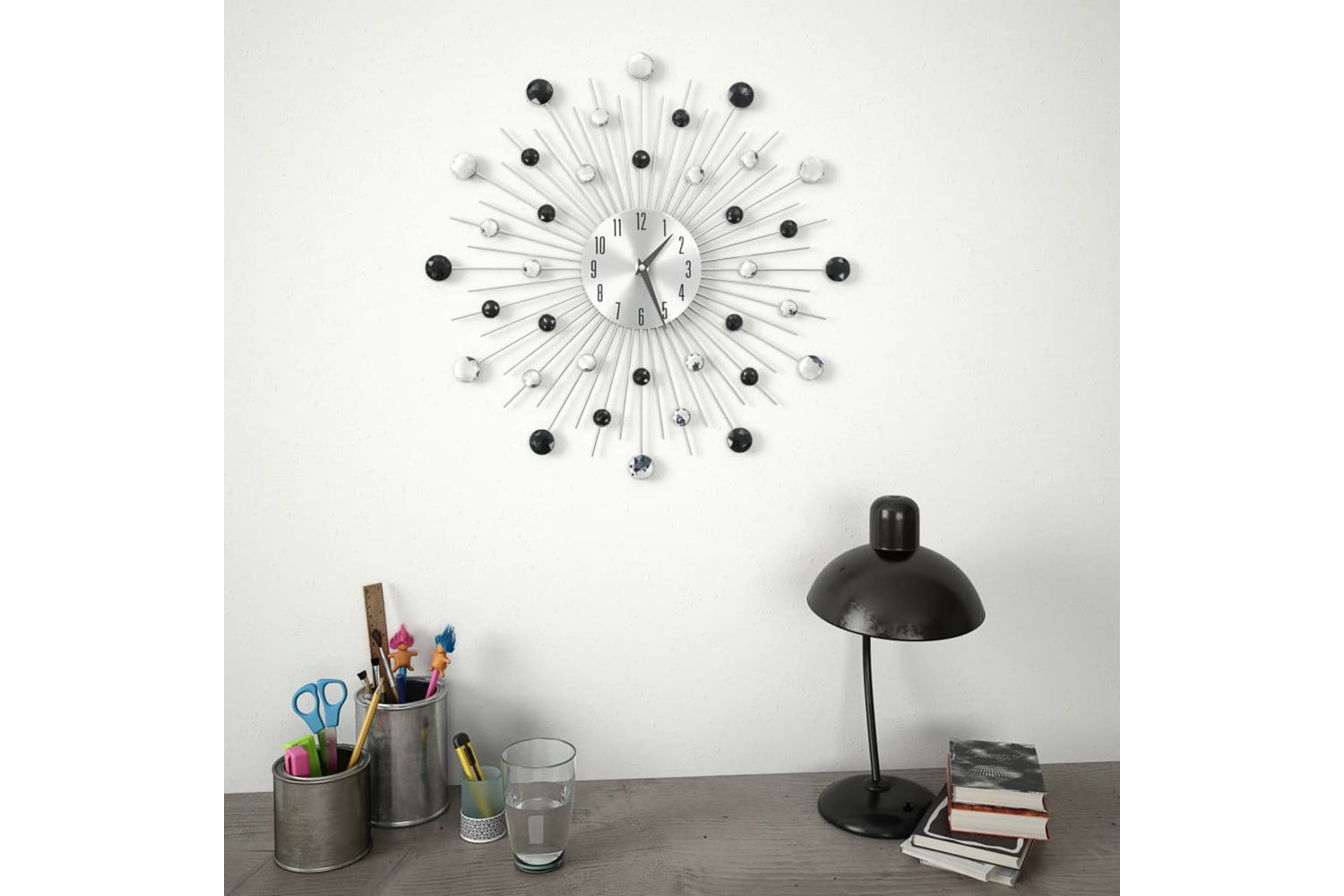 Vidaxl 50641 Wall Clock Modern Design 50 cm | Silver-2
