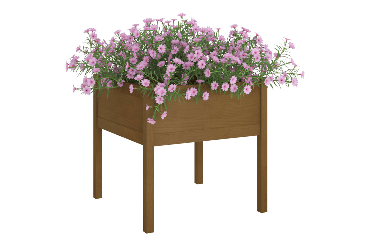 vidaXL 810815 Garden Planter Honey Brown 70x70x70cm Solid Pinewood-2