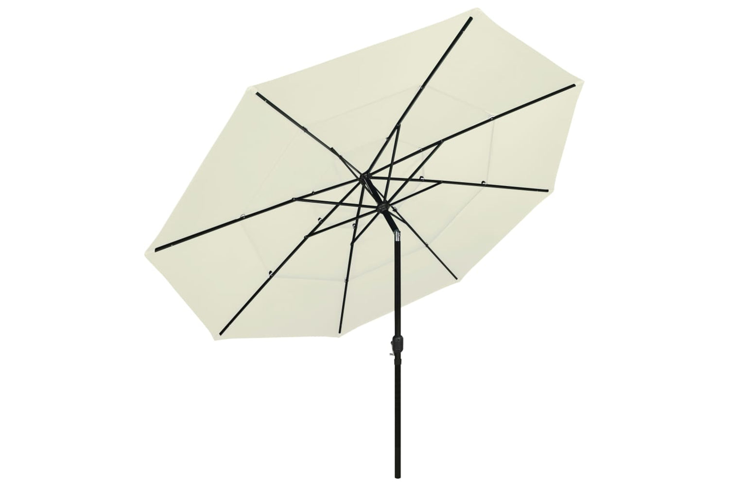 Vidaxl 313876 3-tier Parasol With Aluminium Pole Sand 3.5 M-2