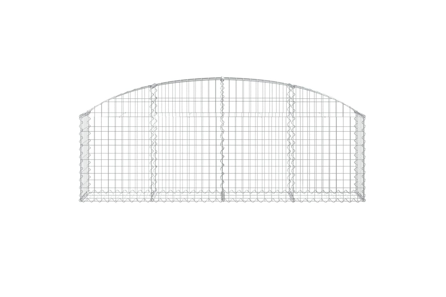 vidaXL 153463 Arched Gabion Basket 200x30x60/80cm Galvanised Iron-2
