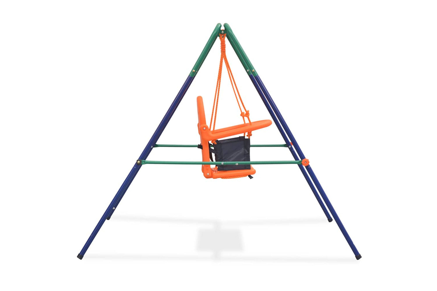 Vidaxl Toddler Swing Set With Safety Harness Orange-3
