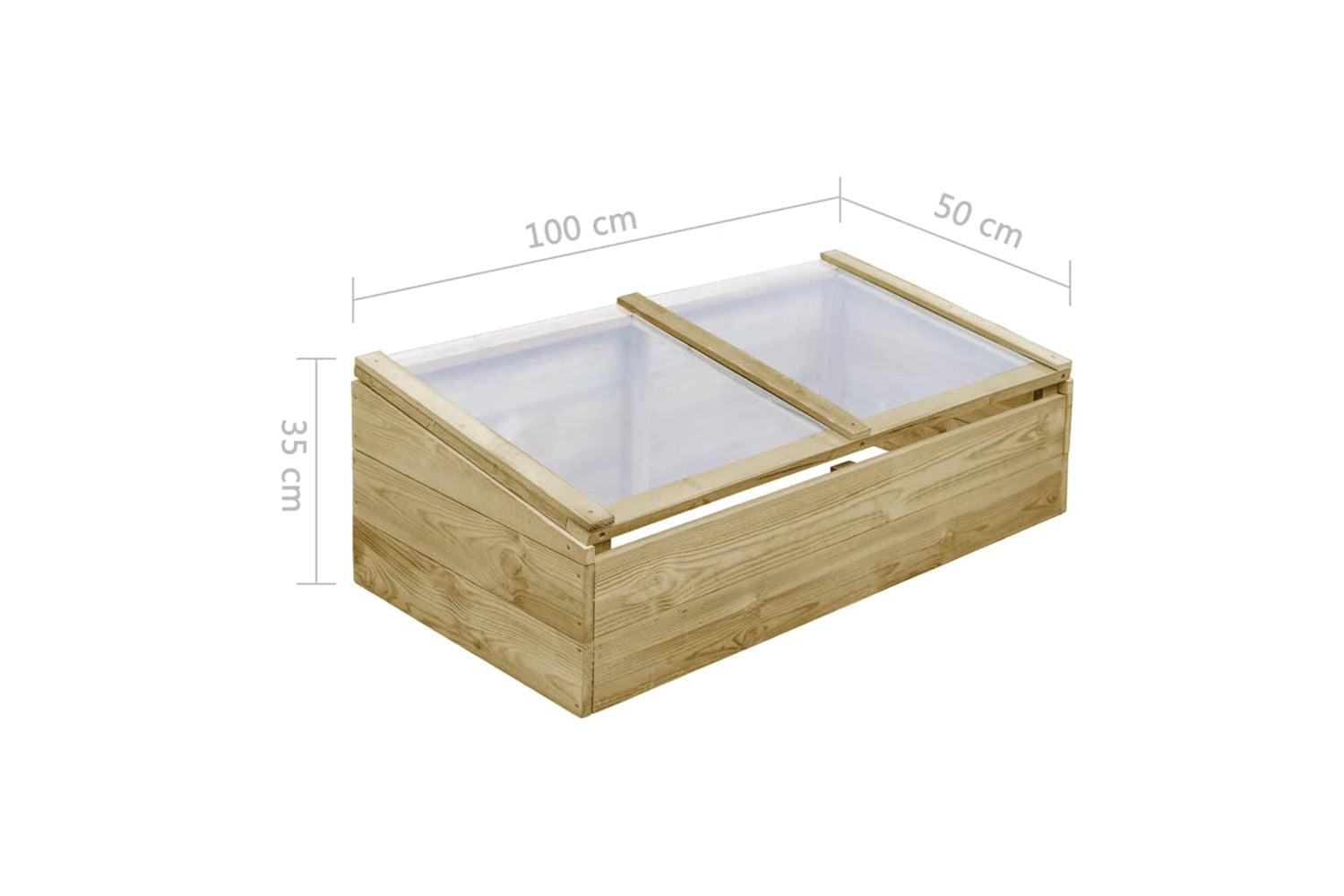 vidaXL 45304 Greenhouse Impregnated Pinewood 100x50x35cm-6
