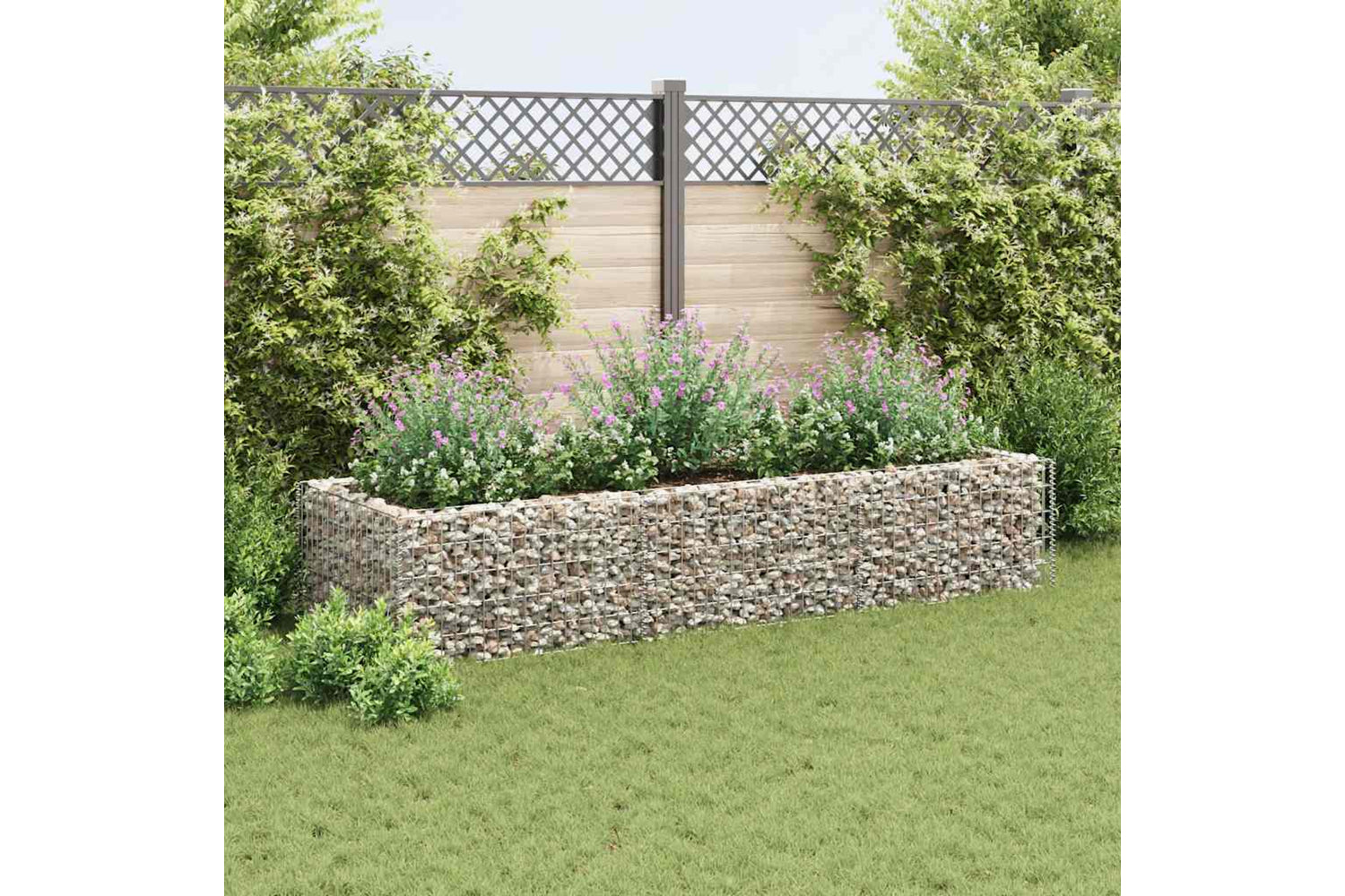 vidaXL 142556 Gabion Raised Bed Steel 270x90x50cm-3