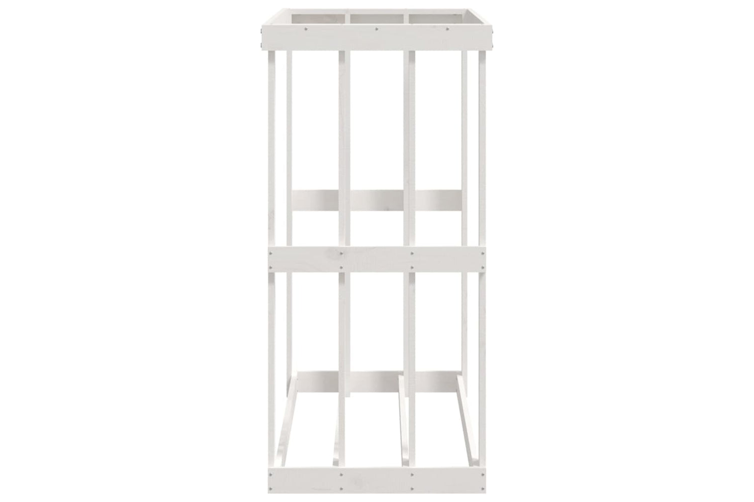 vidaXL 822627 Outdoor Log Holder White 108x52x106cm Solid Wood Pine-6