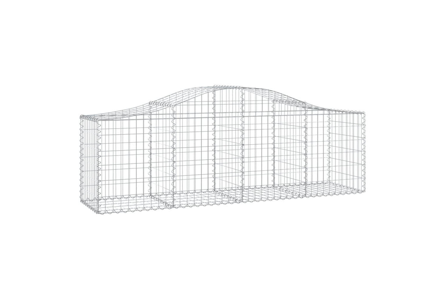 vidaXL 3145609 Arched Gabion Baskets 13 Pcs 200x50x60/80cm Galvanised Iron-2
