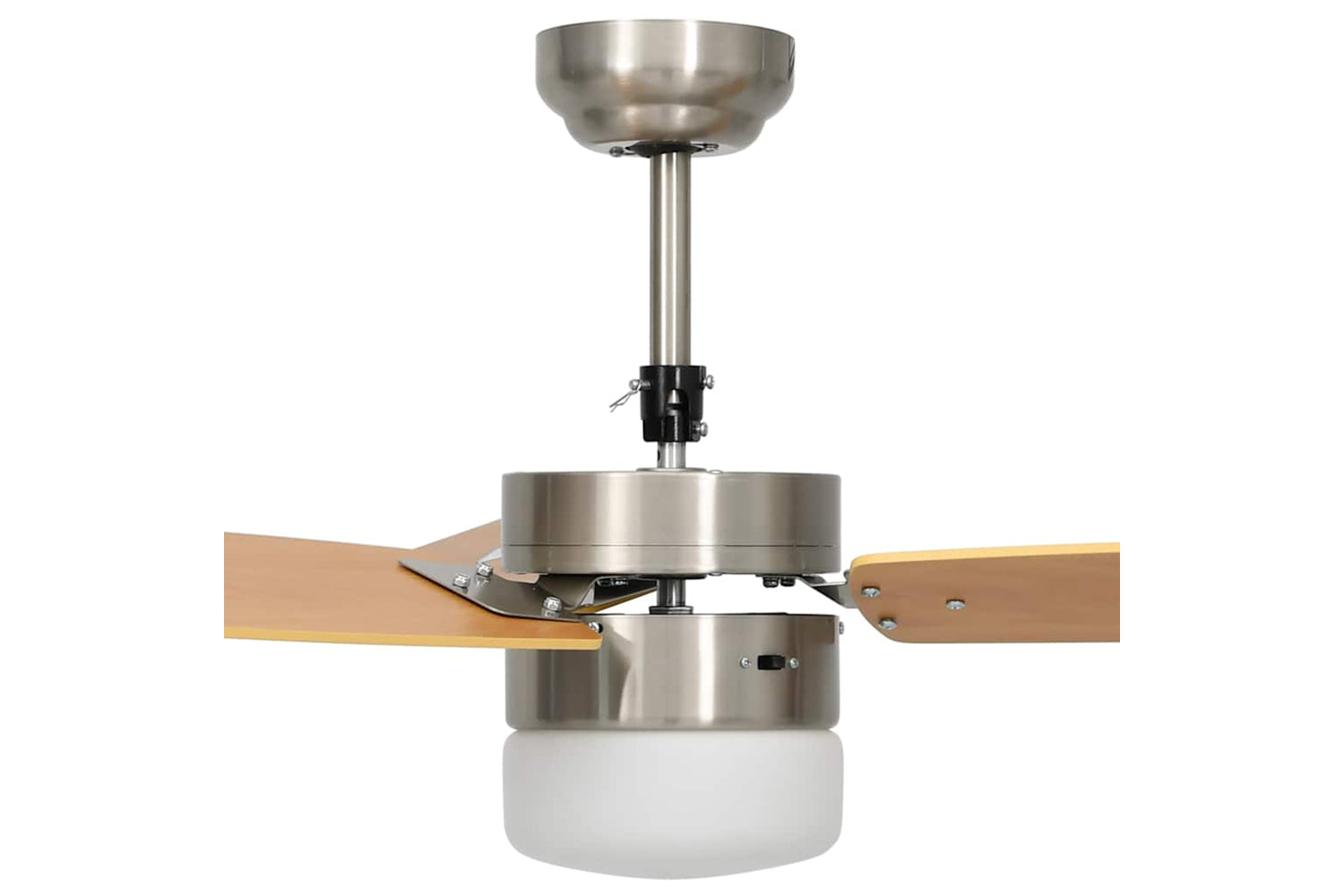 vidaXL 51490 Ceiling Fan With Light And Remote Control 108cm Light Brown-6
