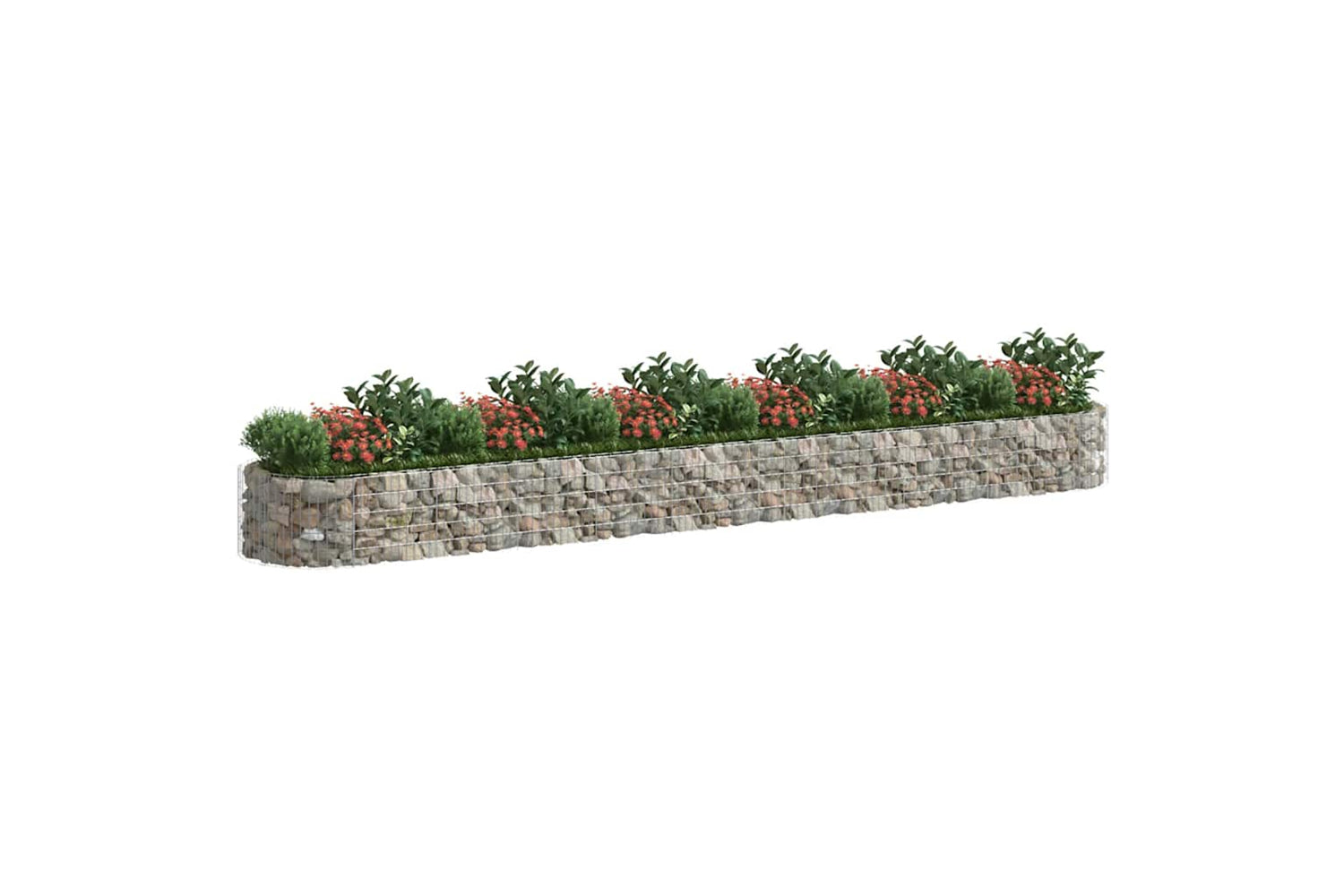 vidaXL 152044 Gabion Raised Bed Galvanised Iron 600x100x50cm-2
