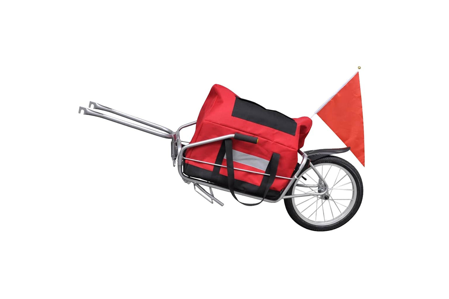 Vidaxl Bike Trailer One-wheel With Storage Bag-3