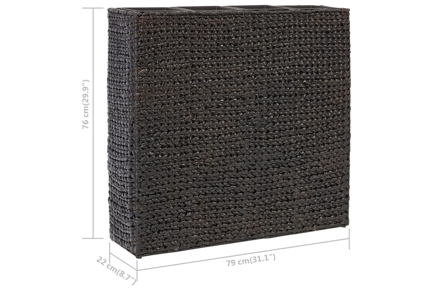 Vidaxl Raised Bed With 4 Pots Water Hyacinth Black-7