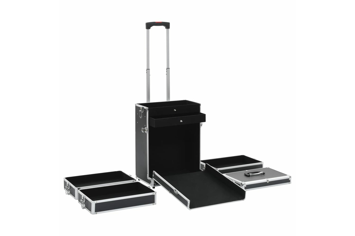 Vidaxl 91812 Make-up Trolley Aluminium Black-3