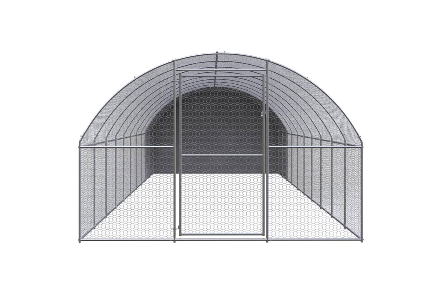 Vidaxl 3095476 Outdoor Chicken Coop 3x10x2 M Galvanised Steel-2