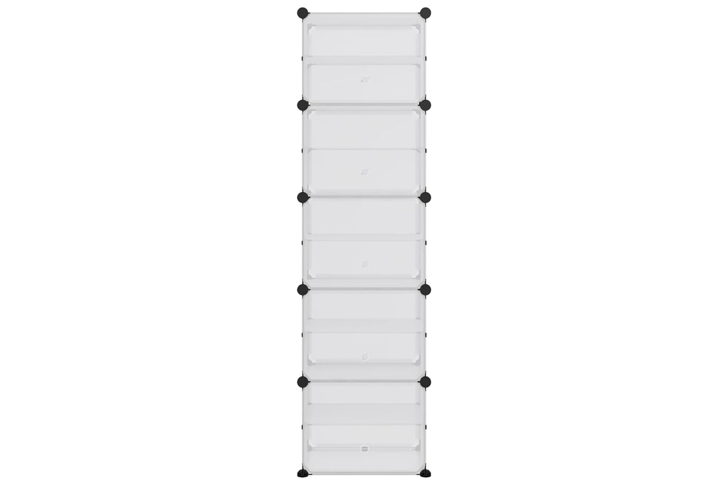 vidaXL 340562 Shoe Rack Transparent 44x31.5x153.5cm Pp-2