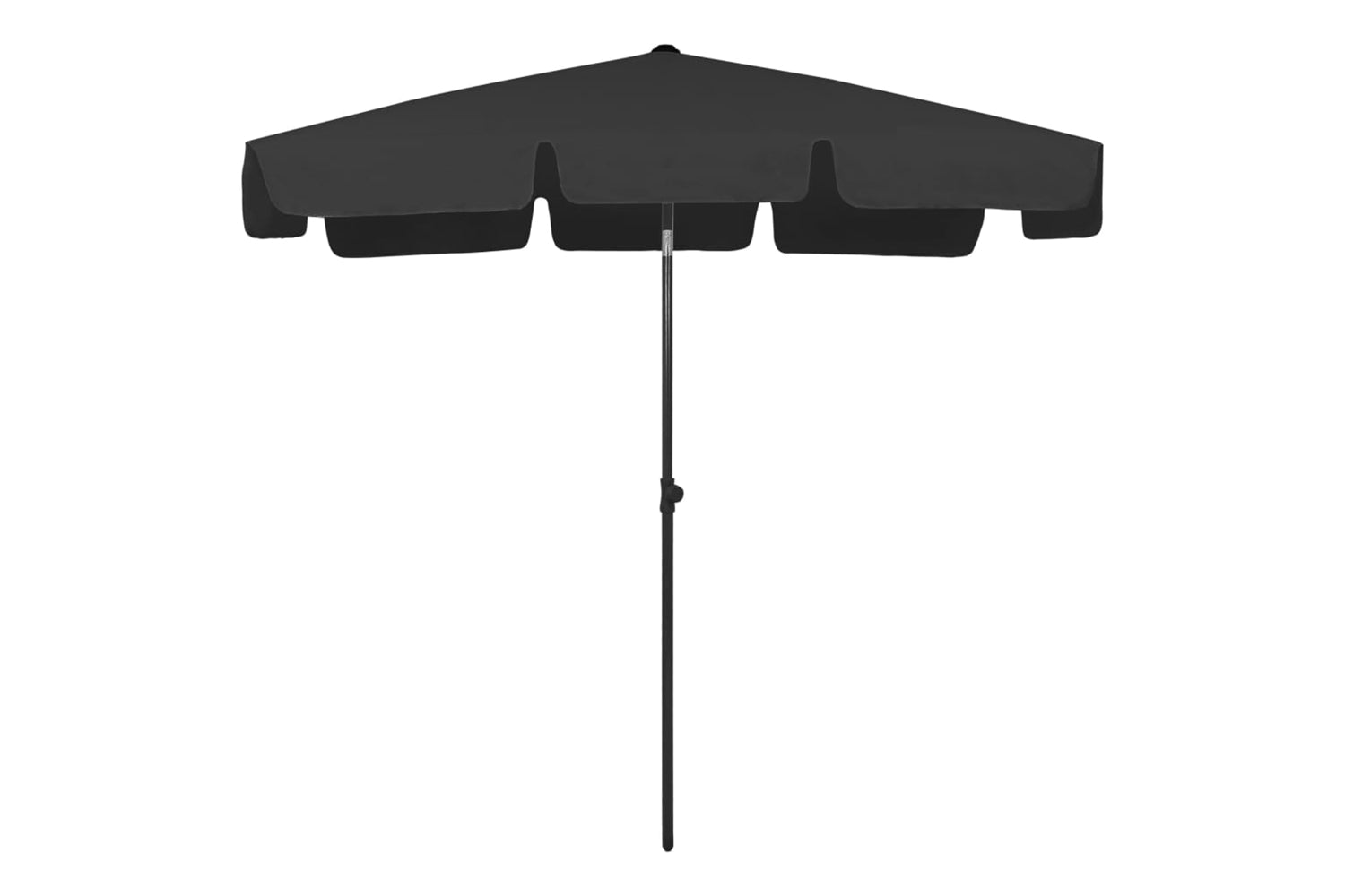 vidaXL 314733 Beach Umbrella Black 200x125cm-2