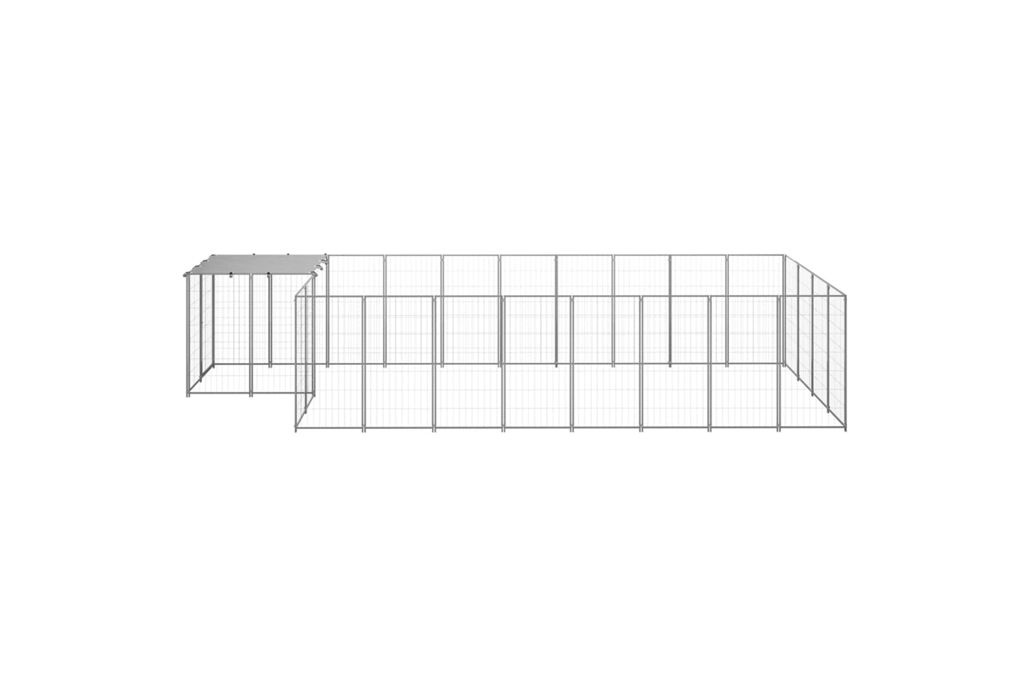 Vidaxl 3082210 Dog Kennel Silver 10.89 M2 Steel-2
