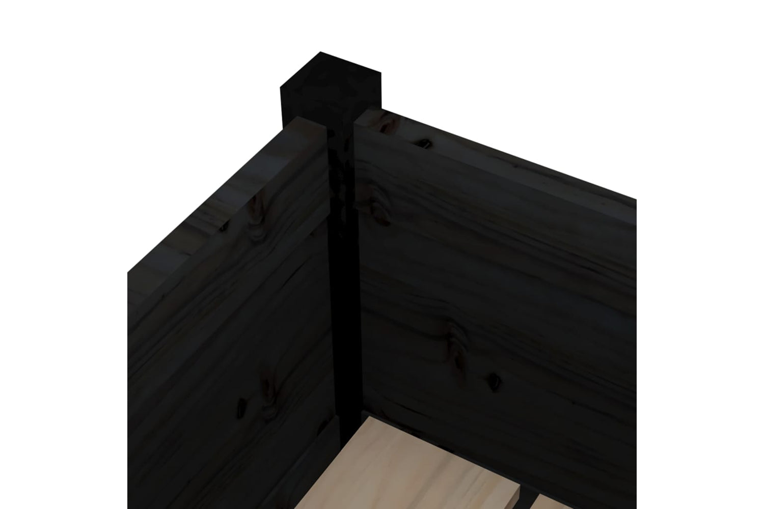 vidaXL 810828 Garden Planters 2 Pcs Black 70x31x70cm Solid Pinewood-5