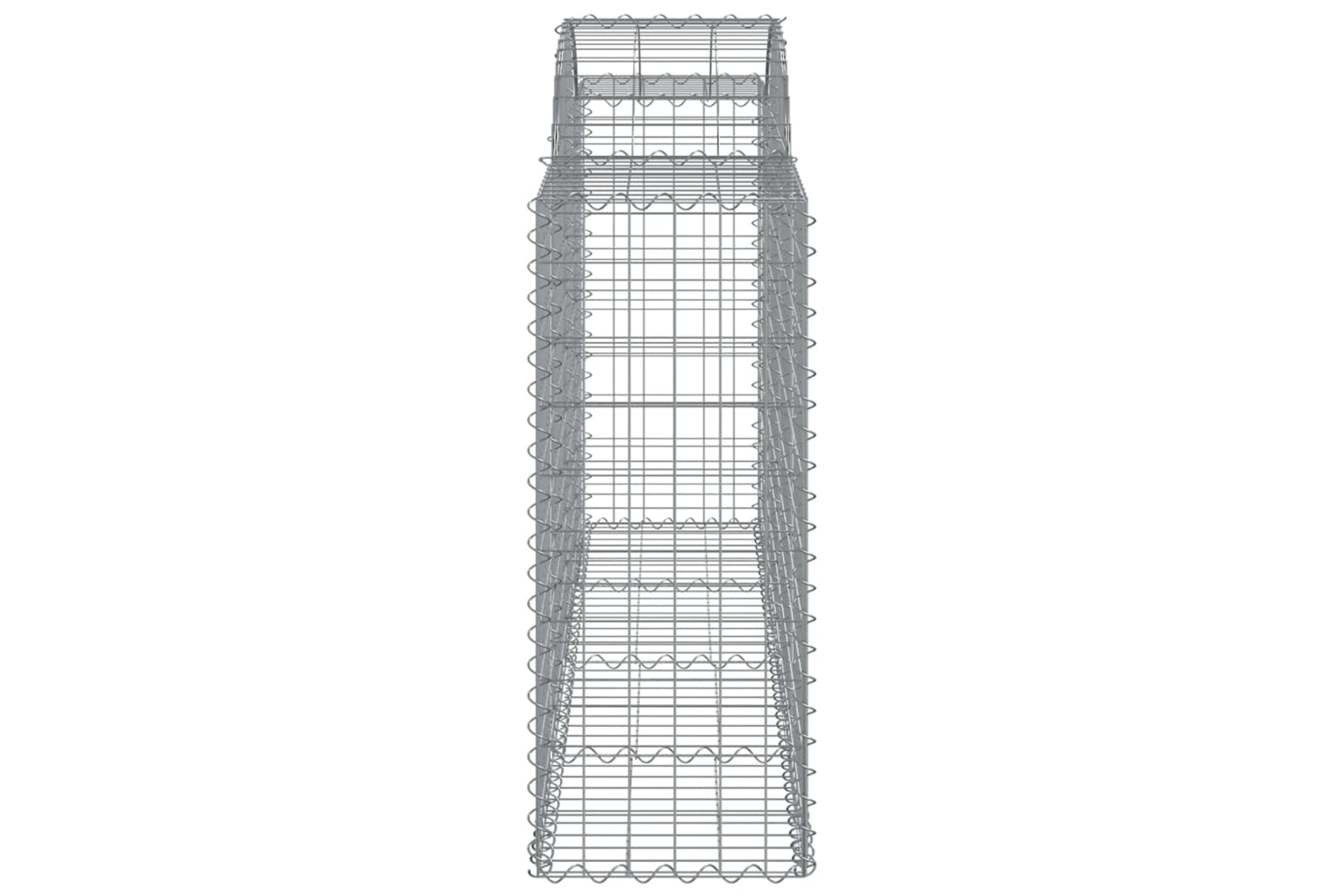 vidaXL 153495 Arched Gabion Basket 200x50x100/120cm Galvanised Iron-3