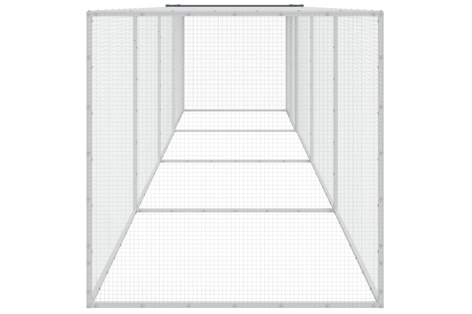 vidaXL 3189040 Chicken Cage With Roof Anthracite 403x98x90cm Galvanised Steel-3