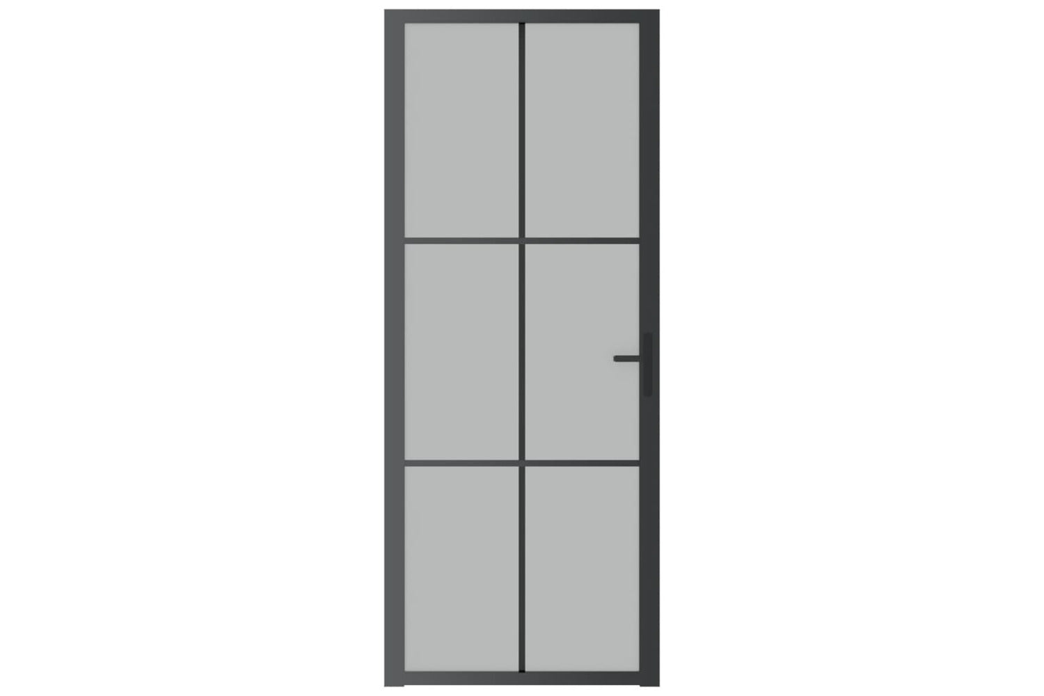 vidaXL 350557 Interior Door 83x201.5cm Black Matt Glass And Aluminium-3