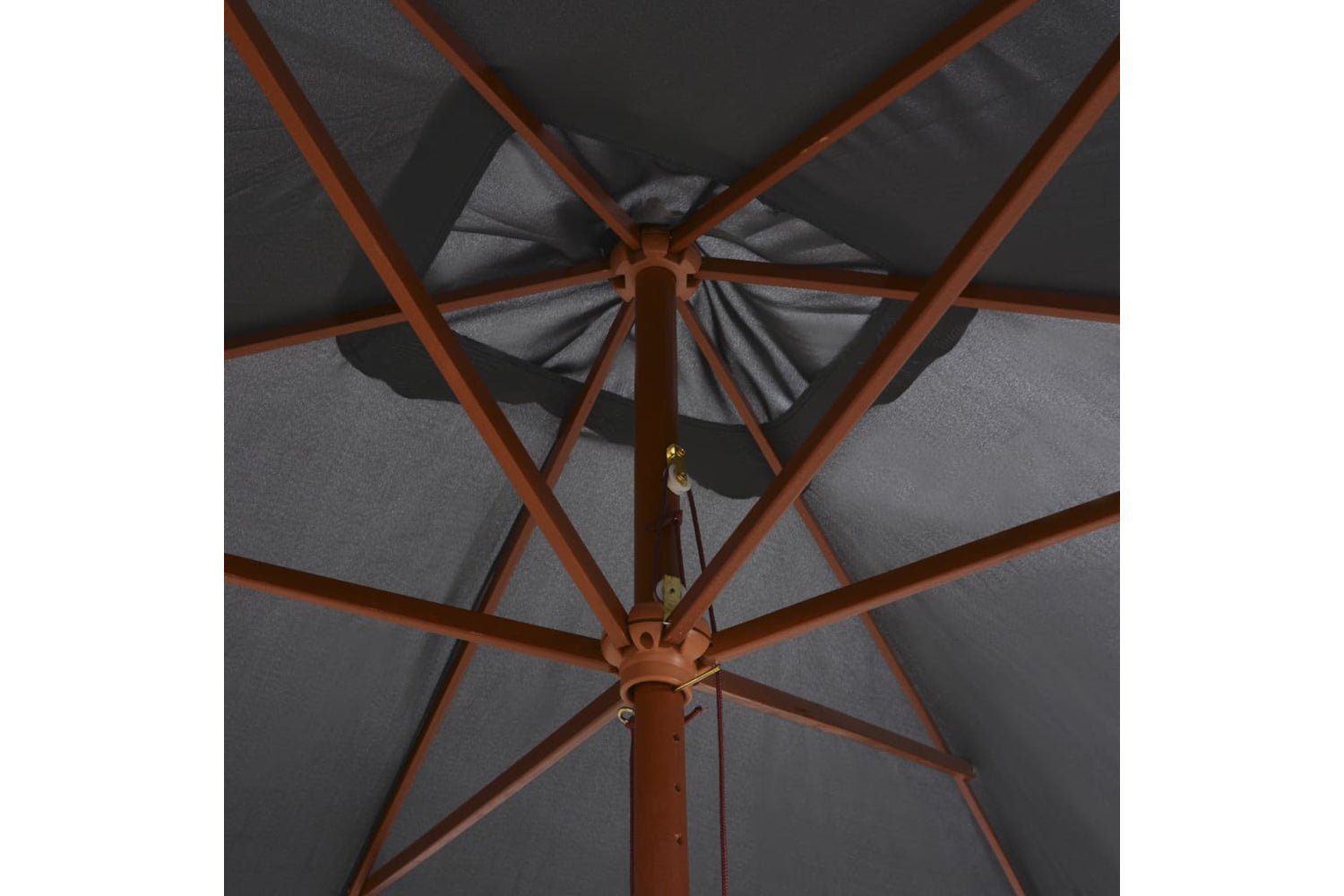 vidaXL 44513 Outdoor Parasol With Wooden Pole 200x300cm Anthracite-6