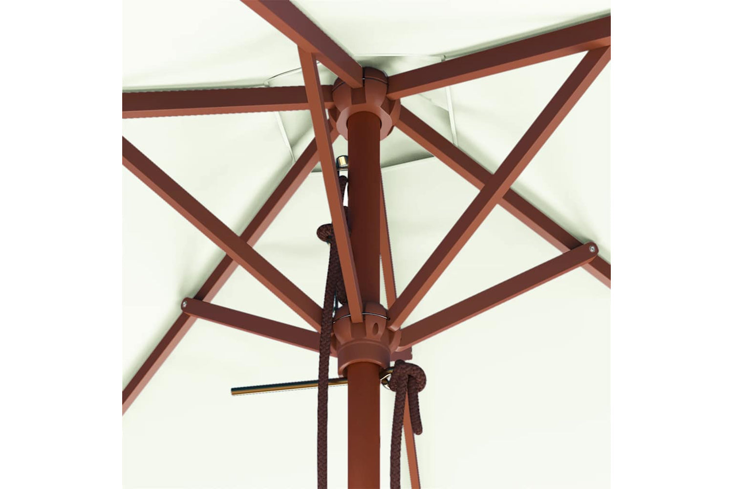 vidaXL 44533 Outdoor Parasol With Wooden Pole 150x200cm Sand-6